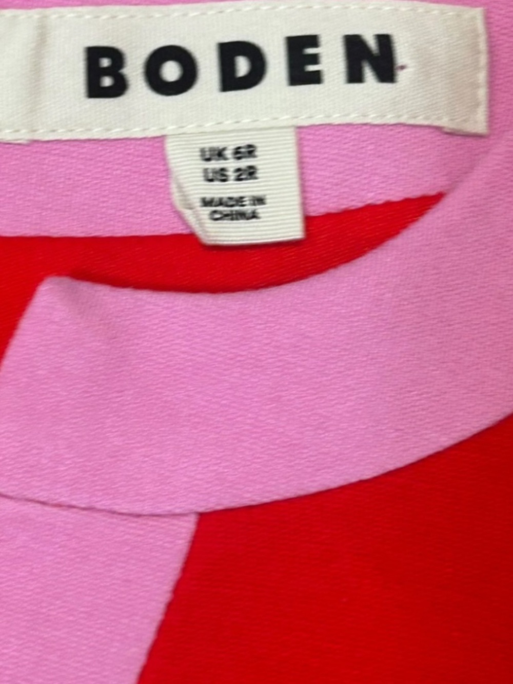 Boden Red and Pink Midi Dress - Picture 2 of 4